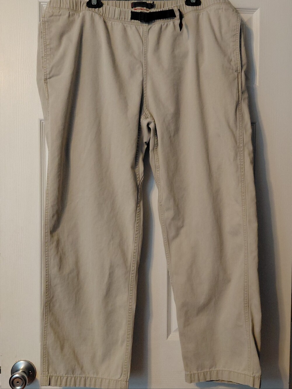 Gramicci Belted 100% Organic Cotton Pants Men's Size XXL Light Tan